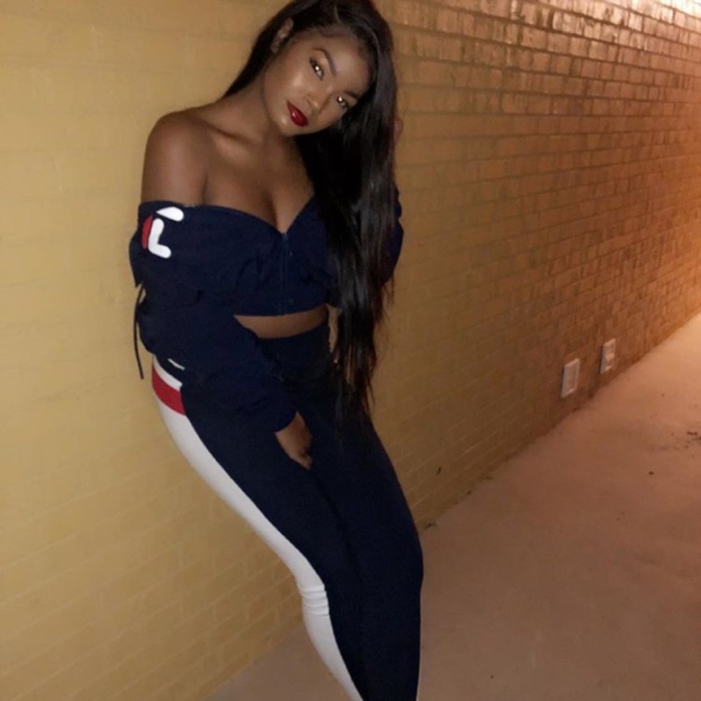 Vintage crop fitting FLIA track jacket